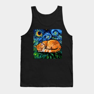 Orange Tabby Night full image Tank Top